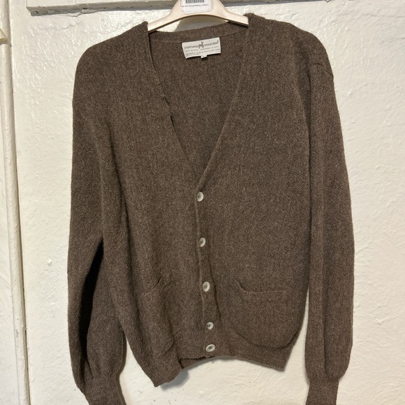Peruvian Connection Men's Chocolate Cardigan - Picture 1 of 4